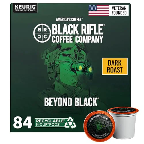 Fast Black Rifle Coffee Dark Roast K Cup Coffee Beyond Black 84 Count Clean