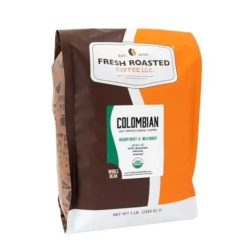 Expertly Made Organic Colombian Whole Bean Coffee 80 Ounce Original Design
