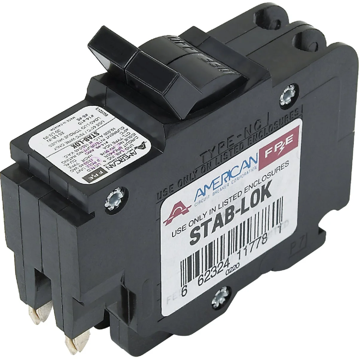 Genuine Connecticut Electric 50A Double-Pole Standard Trip Packaged Circuit Breaker For Federal Pacific Soft