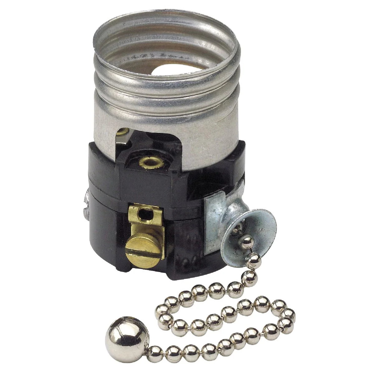 Trusted Leviton Pull Chain Medium Base Black Interior Lamp Socket Contemporary