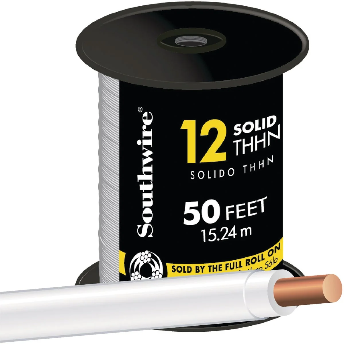 Healthy Southwire 50 Ft. 12 AWG Solid White THHN Electrical Wire High-Performance