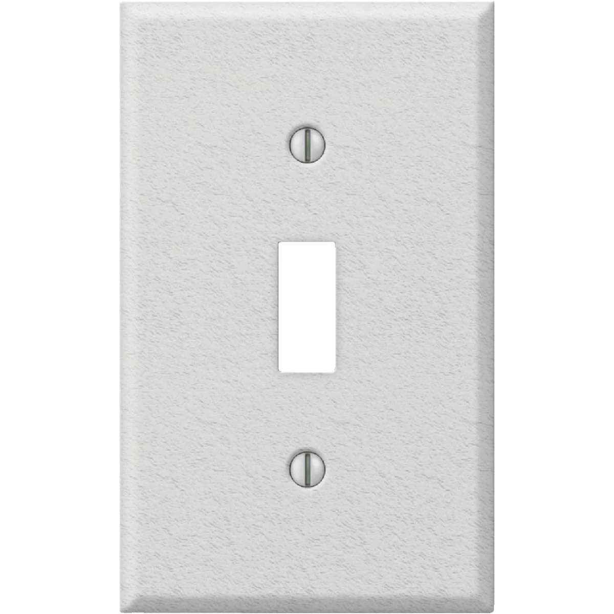 Pure Amerelle PRO 1-Gang Stamped Steel Toggle Switch Wall Plate White Wrinkle High-Grade