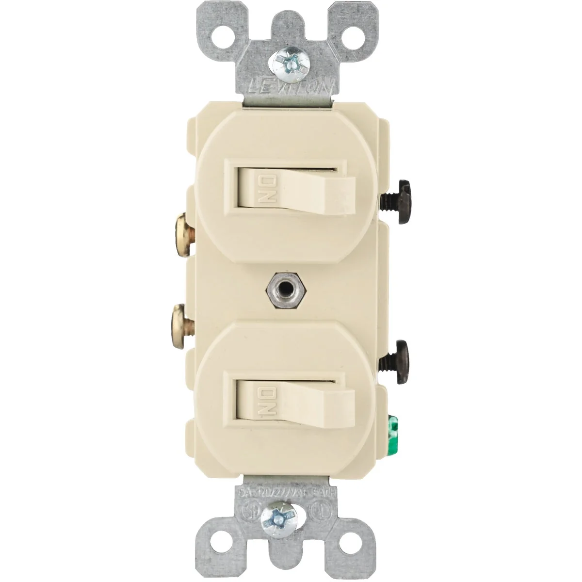 Refined Leviton Single Pole Ivory 15A Quiet Duplex Switch High-Quality