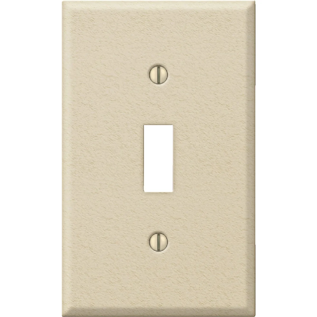 Prestigious Amerelle PRO 1-Gang Stamped Steel Toggle Switch Wall Plate Ivory Wrinkle Luxury