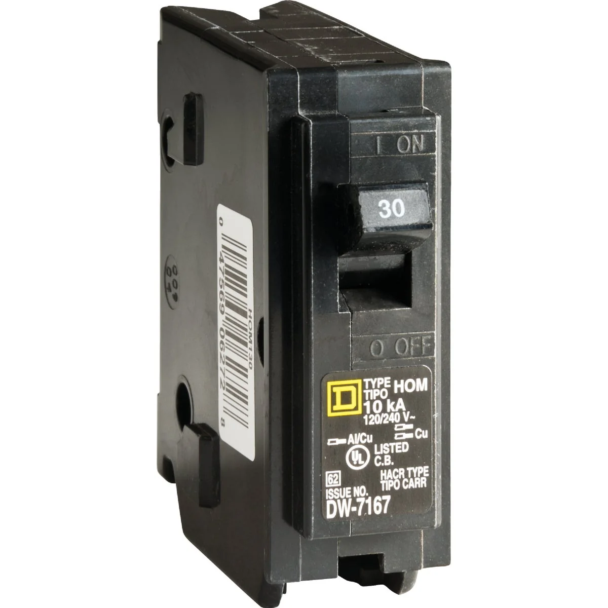 Enhanced Square D Homeline 30A Single-Pole Standard Trip Circuit Breaker Original Design