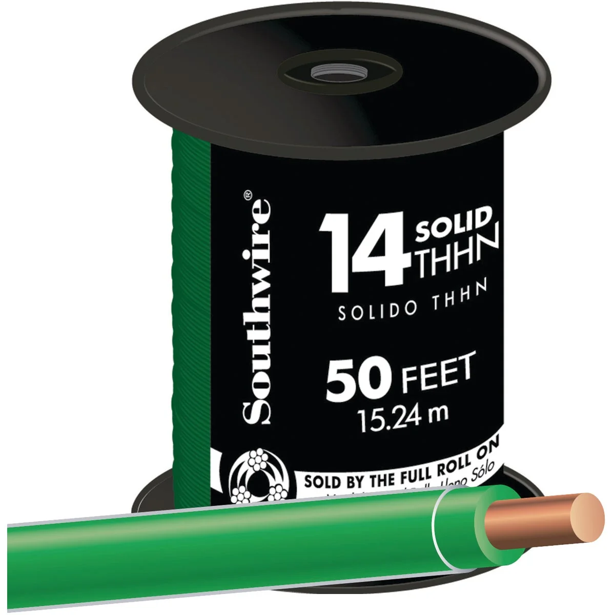 Innovative Southwire 50 Ft. 14 AWG Solid Green THHN Electrical Wire Excellent