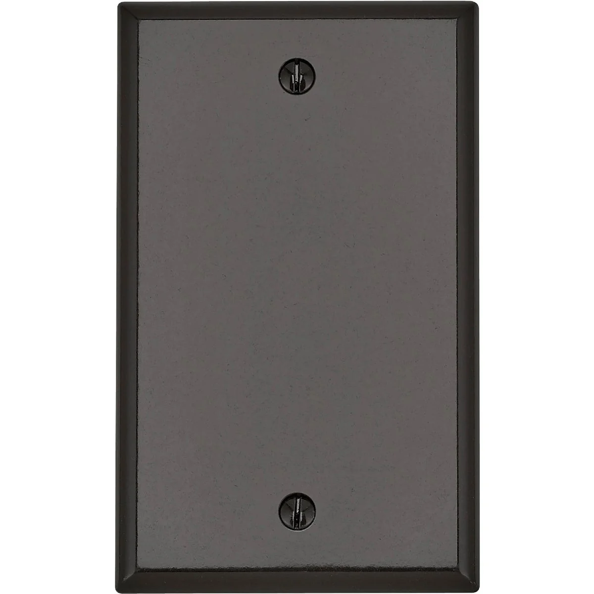 Refined Leviton 1-Gang Standard Thermoset Blank Wall Plate Brown Classic