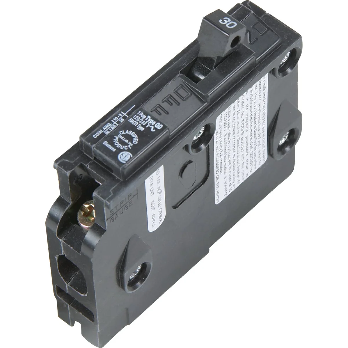 Next-Generation Connecticut Electric 30A Single-Pole Standard Trip Packaged Circuit Breaker For Square D Premium