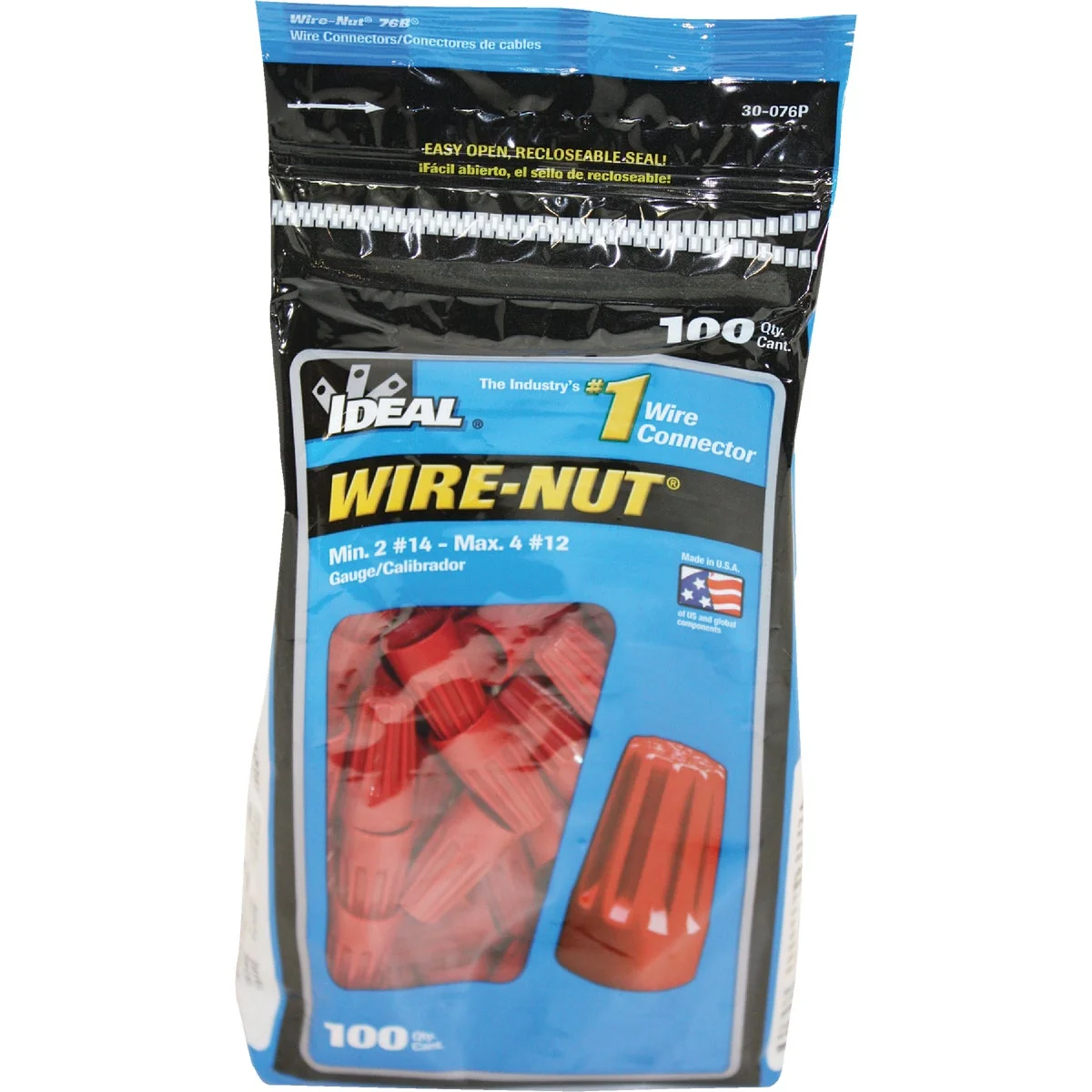Smooth I Wire-Nut Large Red Copper to Copper Wire Connector 100-Pack Specialty