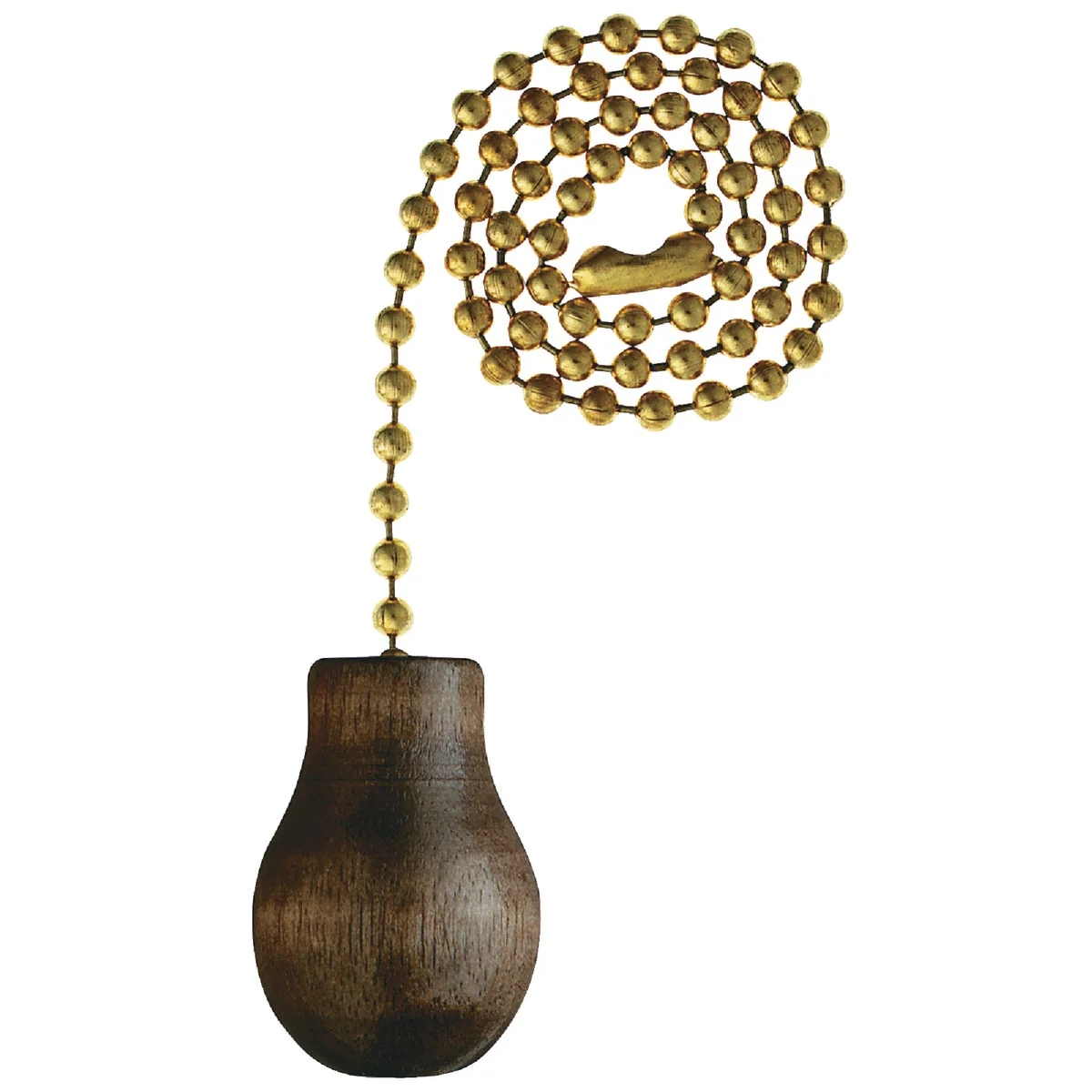 Responsible Westinghouse 12 In. Polished Brass Pull Chain with Walnut Knob Ornament Soft