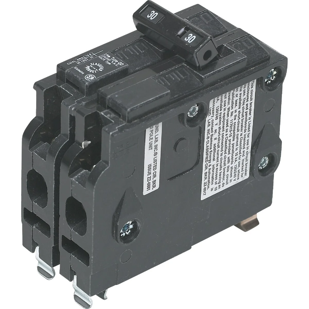 Easy-to-Use Connecticut Electric 30A Double-Pole Standard Trip Packaged Circuit Breaker For Square D Effective