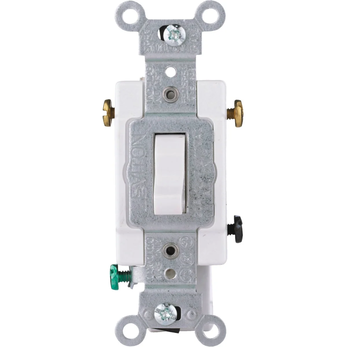 Lightweight Leviton Toggle White 20A Grounding Quiet 3-Way Switch User-Friendly