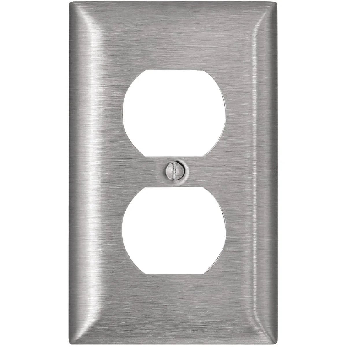 Smooth Leviton C-Series 1-Gang Stainless Steel Outlet Wall Plate Clean