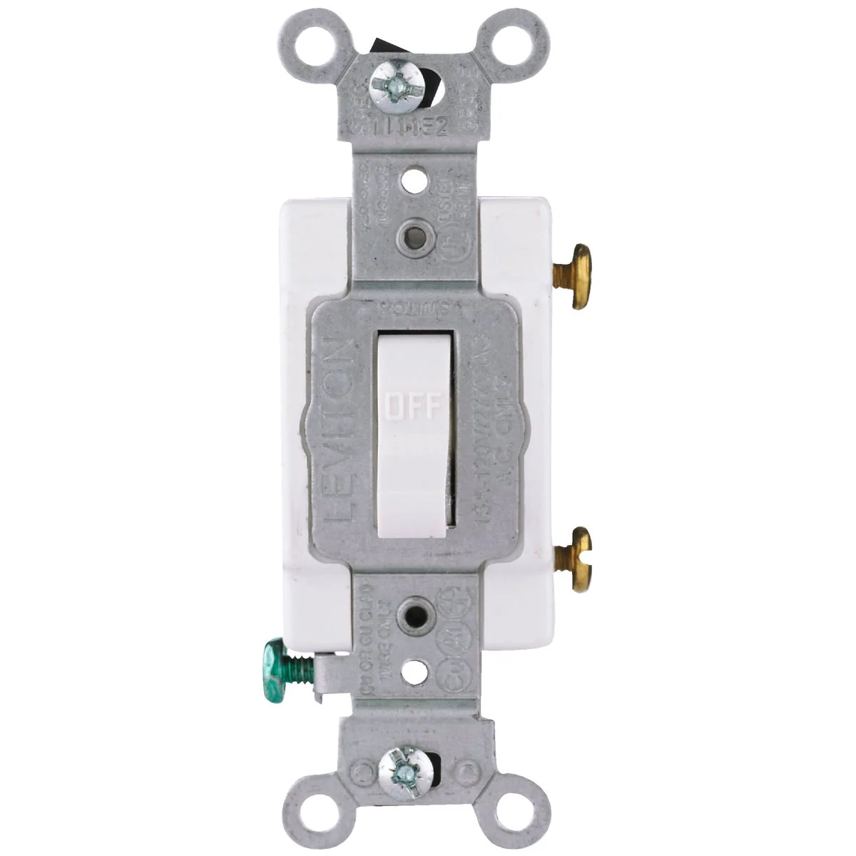 Relaxed Leviton Commercial Grade 20 Amp Toggle Single Pole Switch White Innovative