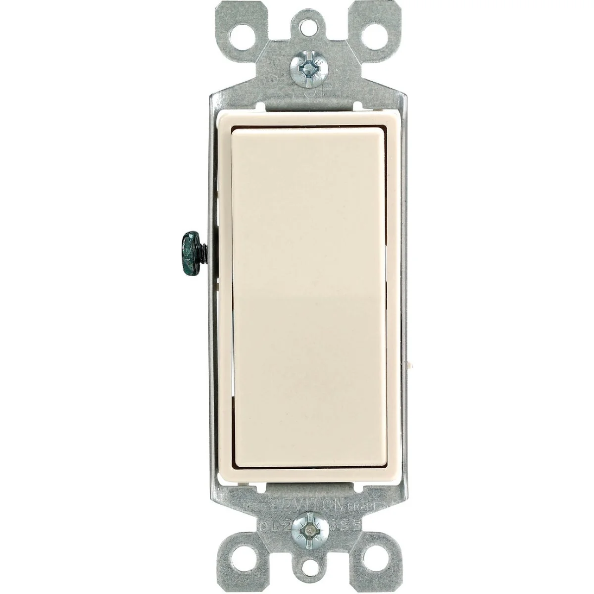 Luxury Leviton Decora Rocker Light Almond 15A Grounded 3-Way Switch Carefully Designed