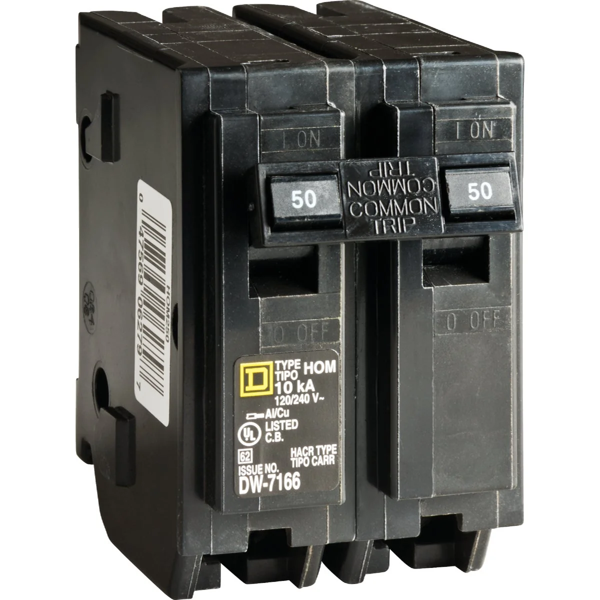 Elite Square D Homeline 50A Double-Pole Standard Trip Circuit Breaker Specialty