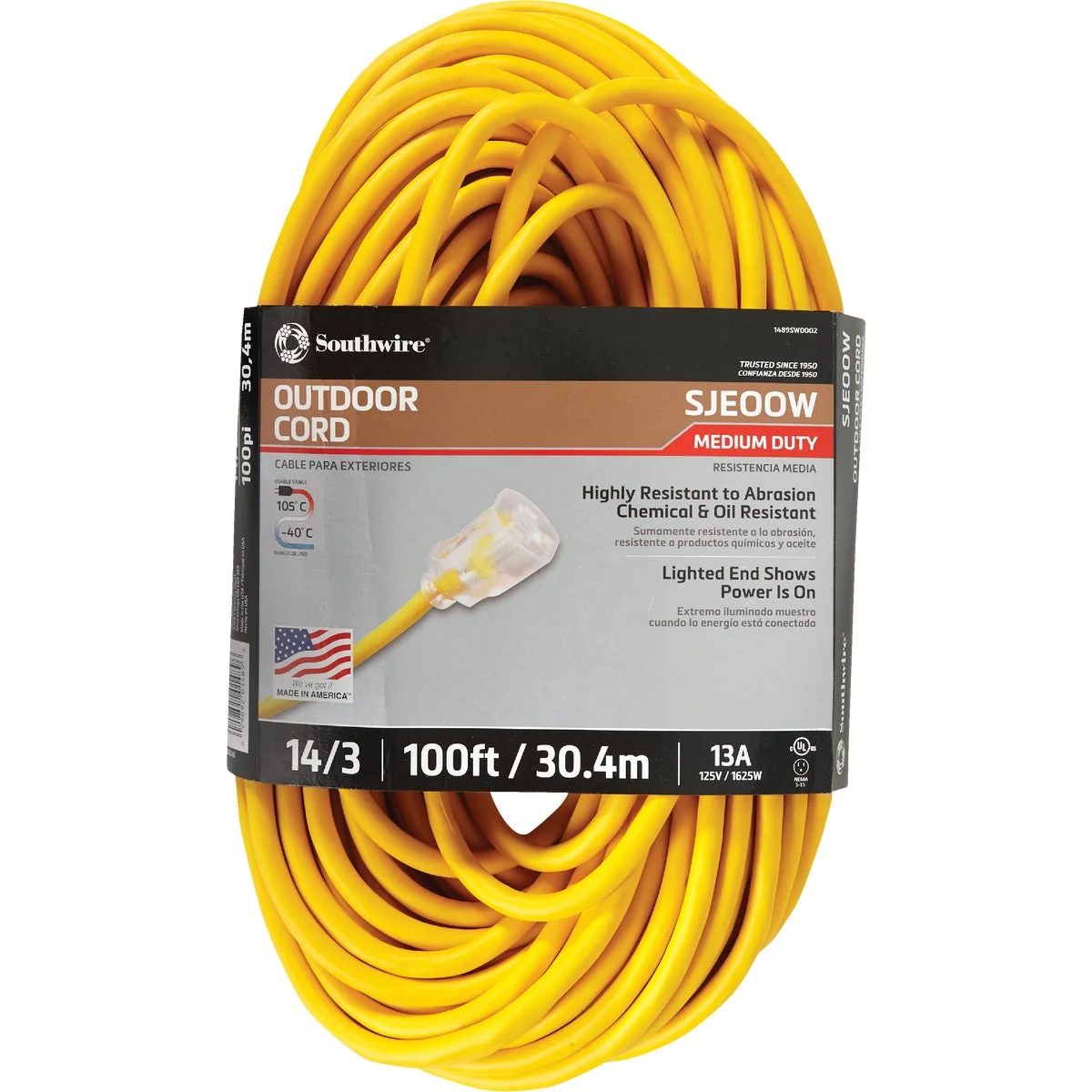Versatile Coleman Cable 100 Ft. 14 3 Cold Weather Extension Cord Excellent