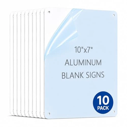 Clean White Blank Metal Sign Pure
