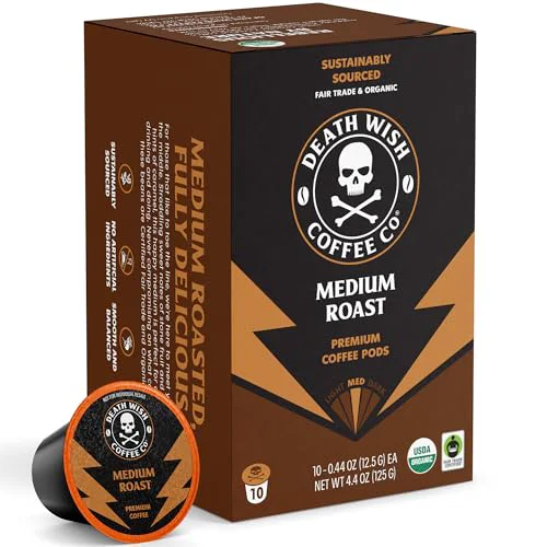 Quality Medium Roast Single Serve Coffee Pods 10 Count Smooth