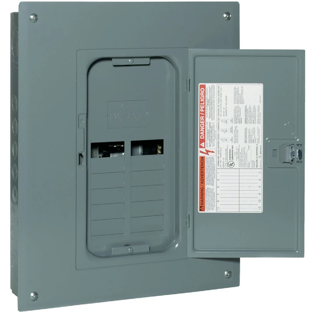 Sophisticated Square D Homeline 125A 12-Space 24-Circuit Indoor Main Lug Plug-on Neutral Load Center Superior