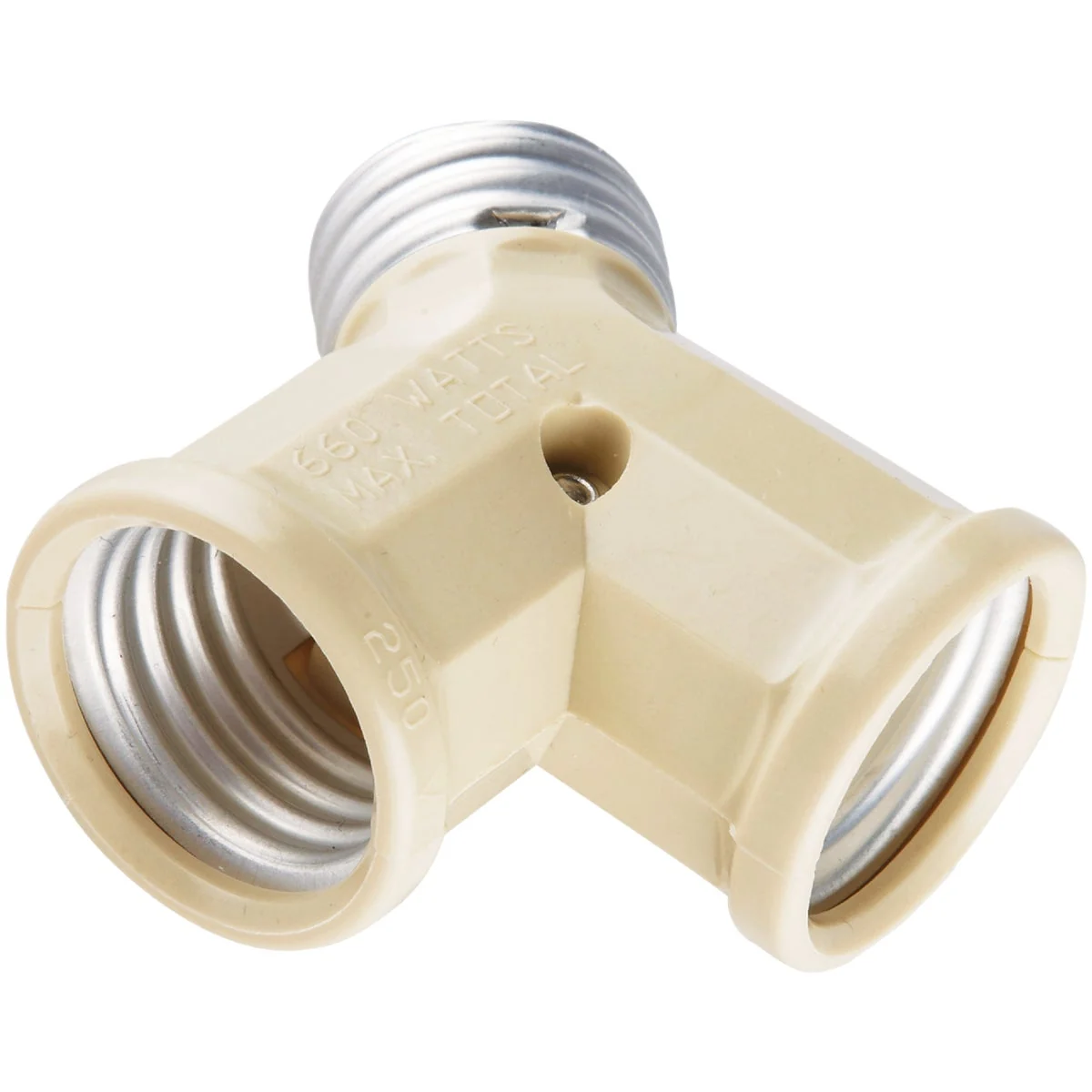 Consistent Leviton Ivory 125V Twin Socket Adapter Pure