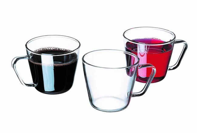Natural Small Clear Glass Coffee Mug Set of 6 High-Performance
