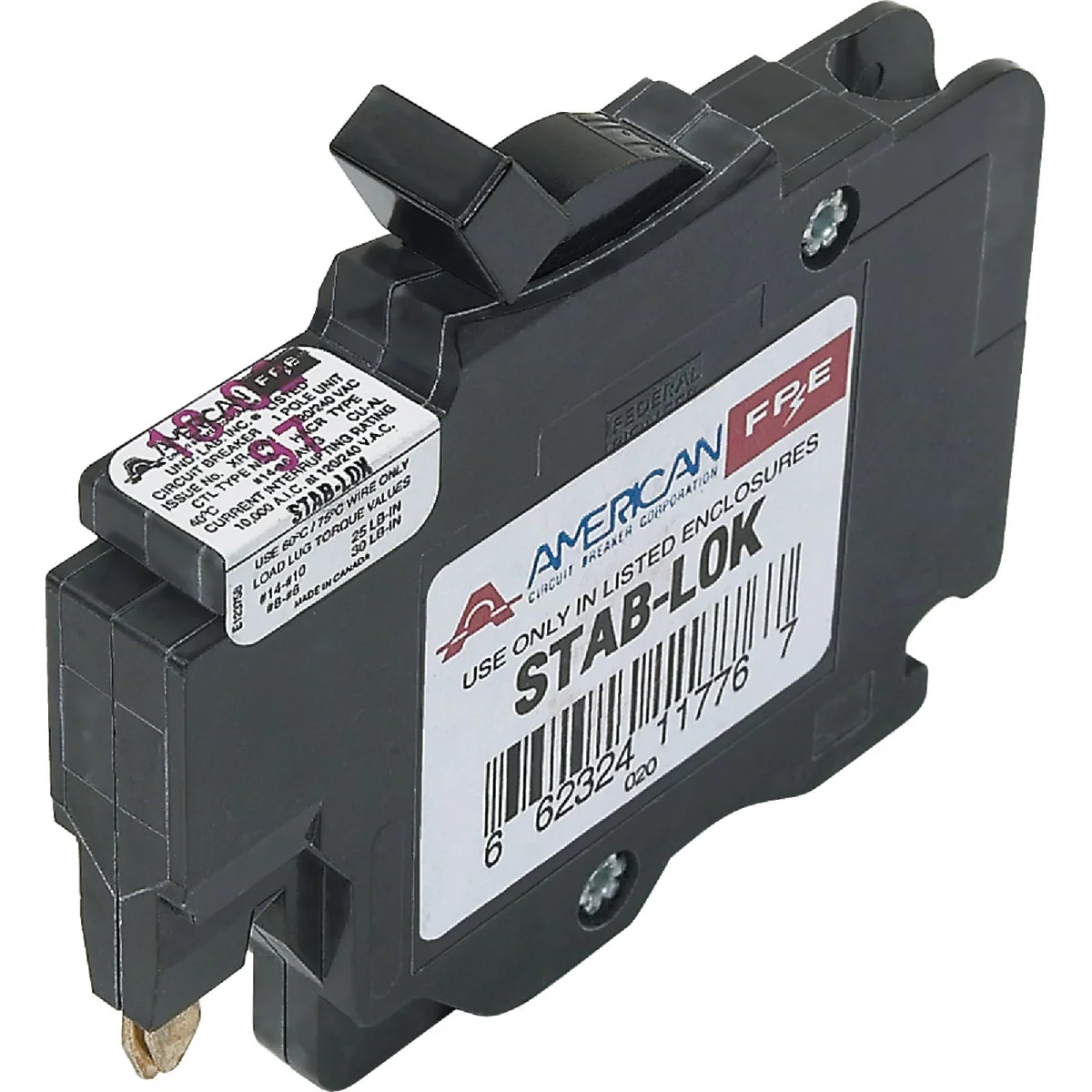 High-End Connecticut Electric 30A Single-Pole Standard Trip Packaged Circuit Breaker For Federal Pacific Advanced