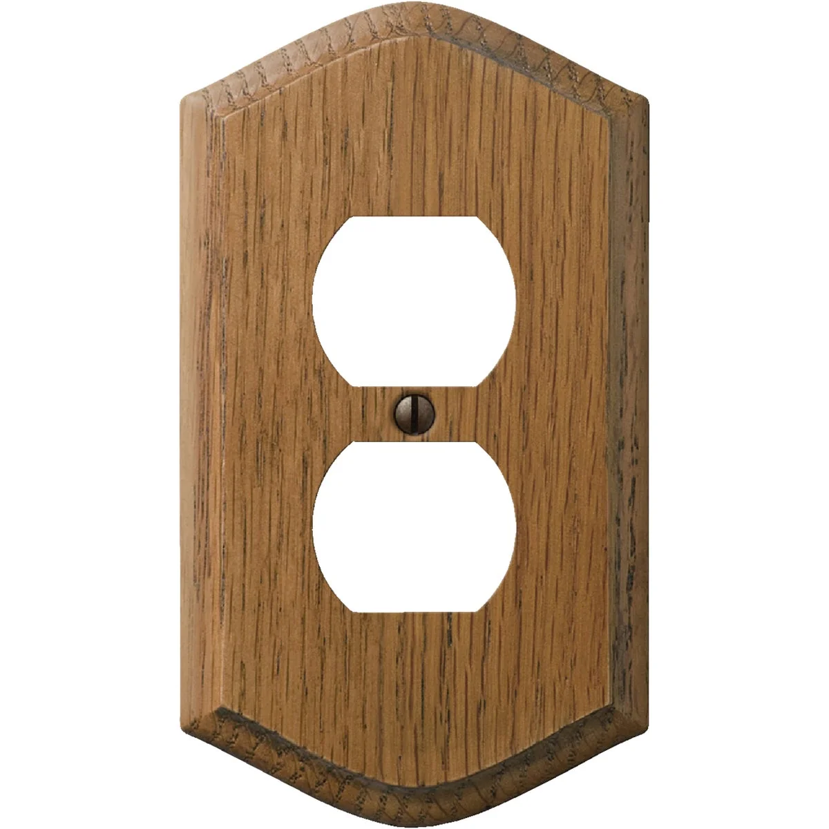 Elegant Amerelle 1-Gang Solid Oak Country Outlet Wall Plate Medium Oak Long-Lasting
