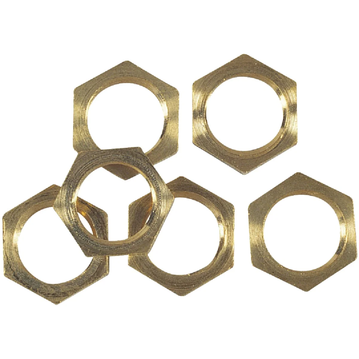 Comfortable Westinghouse Brass Tapped 1 8 In. IP Lamp Fixture Lock Nut 6-Piece Dependable