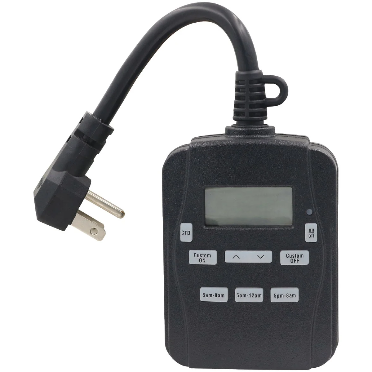 High-End Prime EZ-Set 15A 125V 1875W Black Digital Outdoor Timer Modern