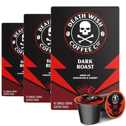 Stylish Dark Roast Single Serve Coffee Pods 30 Count Traditional