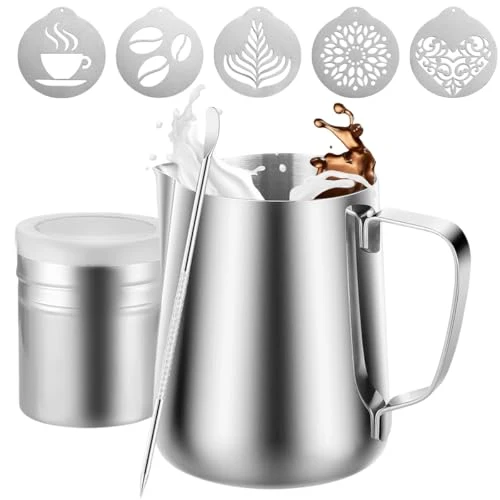 Practical 4Pieces Stainless Steel Milk Frothing Pitcher Set Specialty
