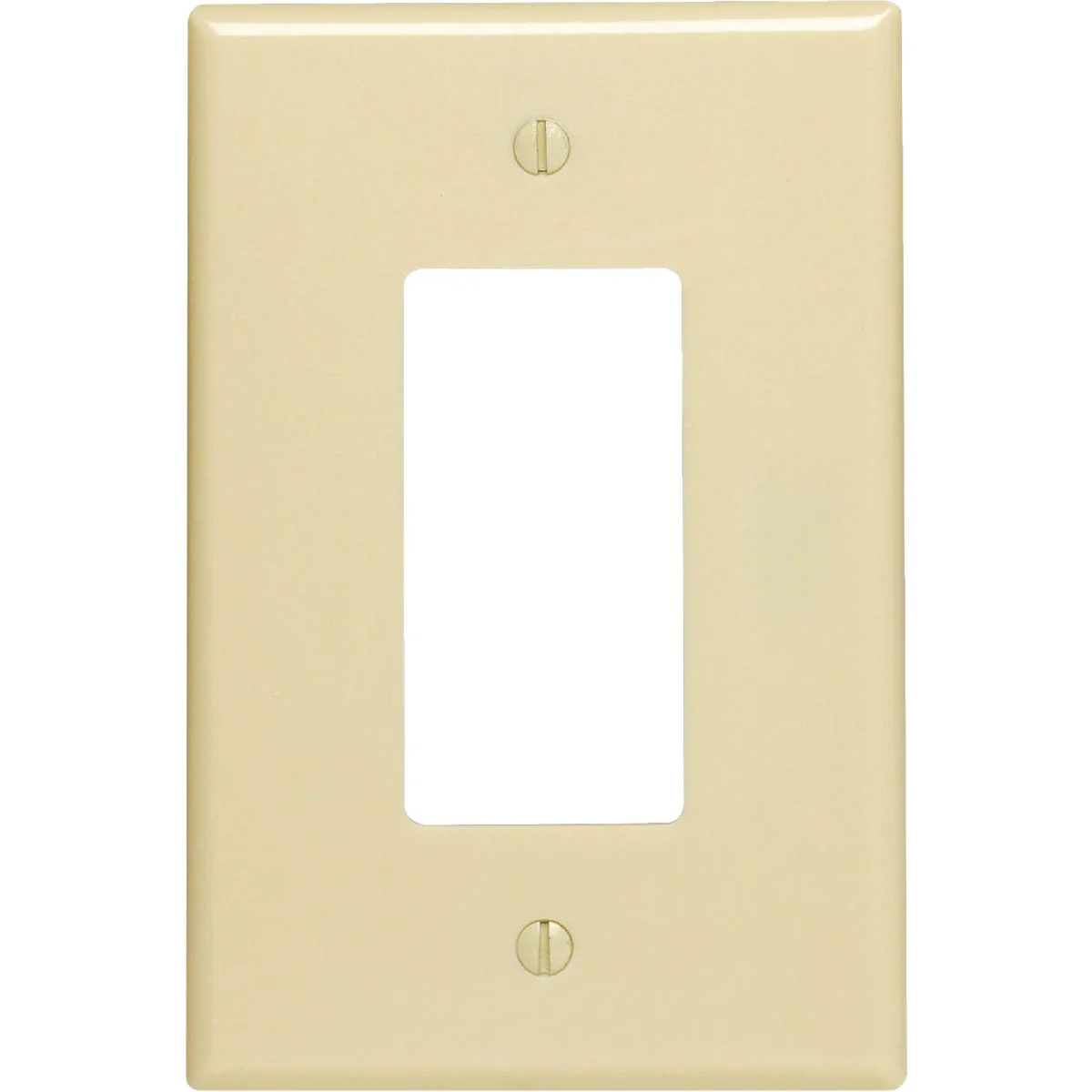 Functional Leviton Decora 1-Gang Plastic Oversized Rocker Decorator Wall Plate Ivory Natural
