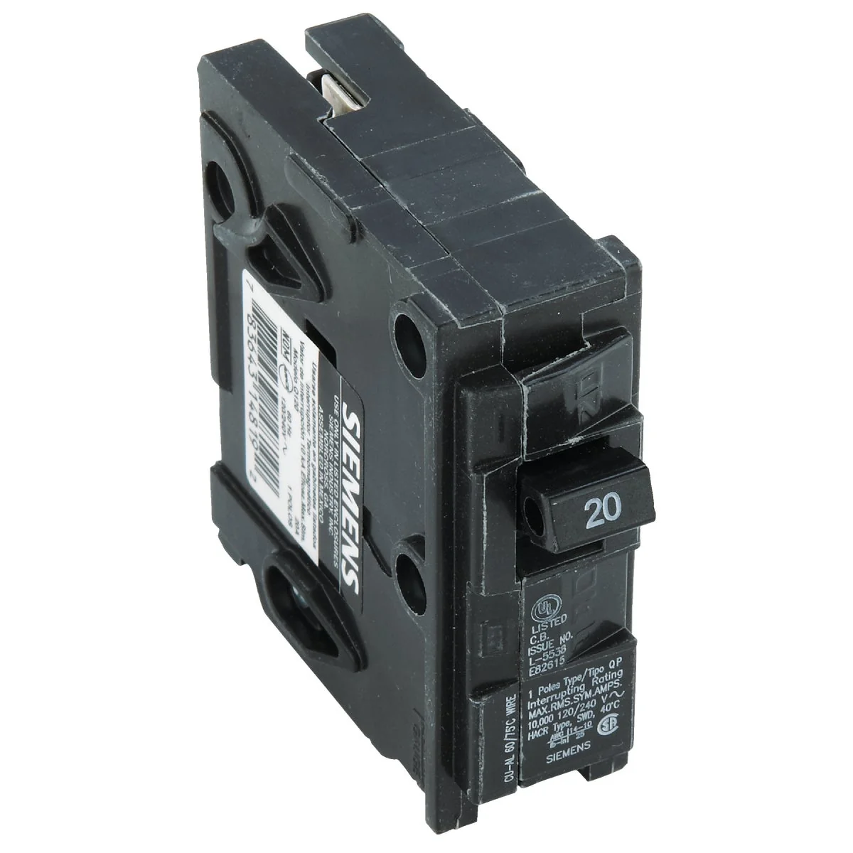 Fast Connecticut Electric 20A Single-Pole Standard Trip Interchangeable Packaged Circuit Breaker Sophisticated