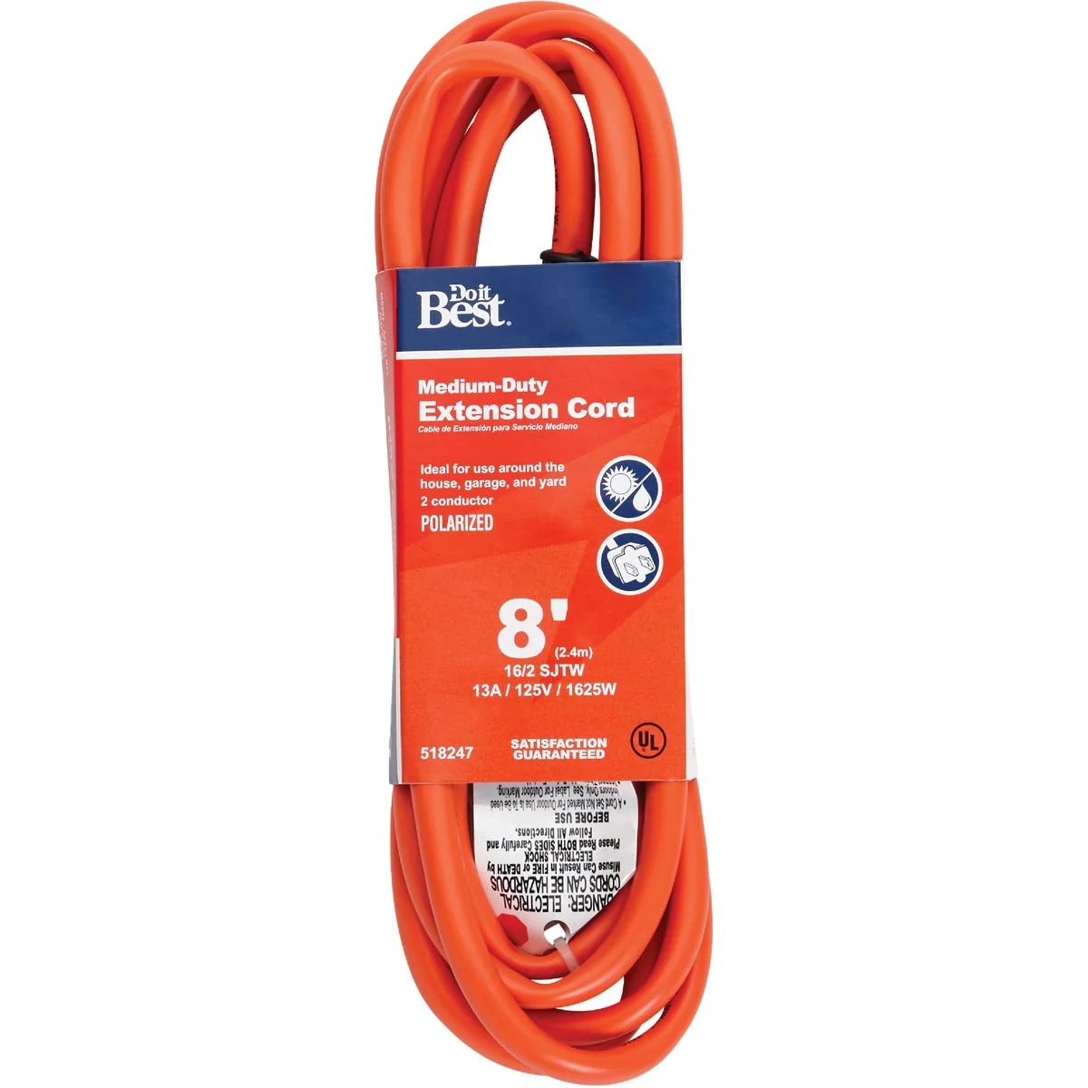 High-Quality Do it 8 Ft. 16 2 Polarized Outdoor Extension Cord Expertly Made