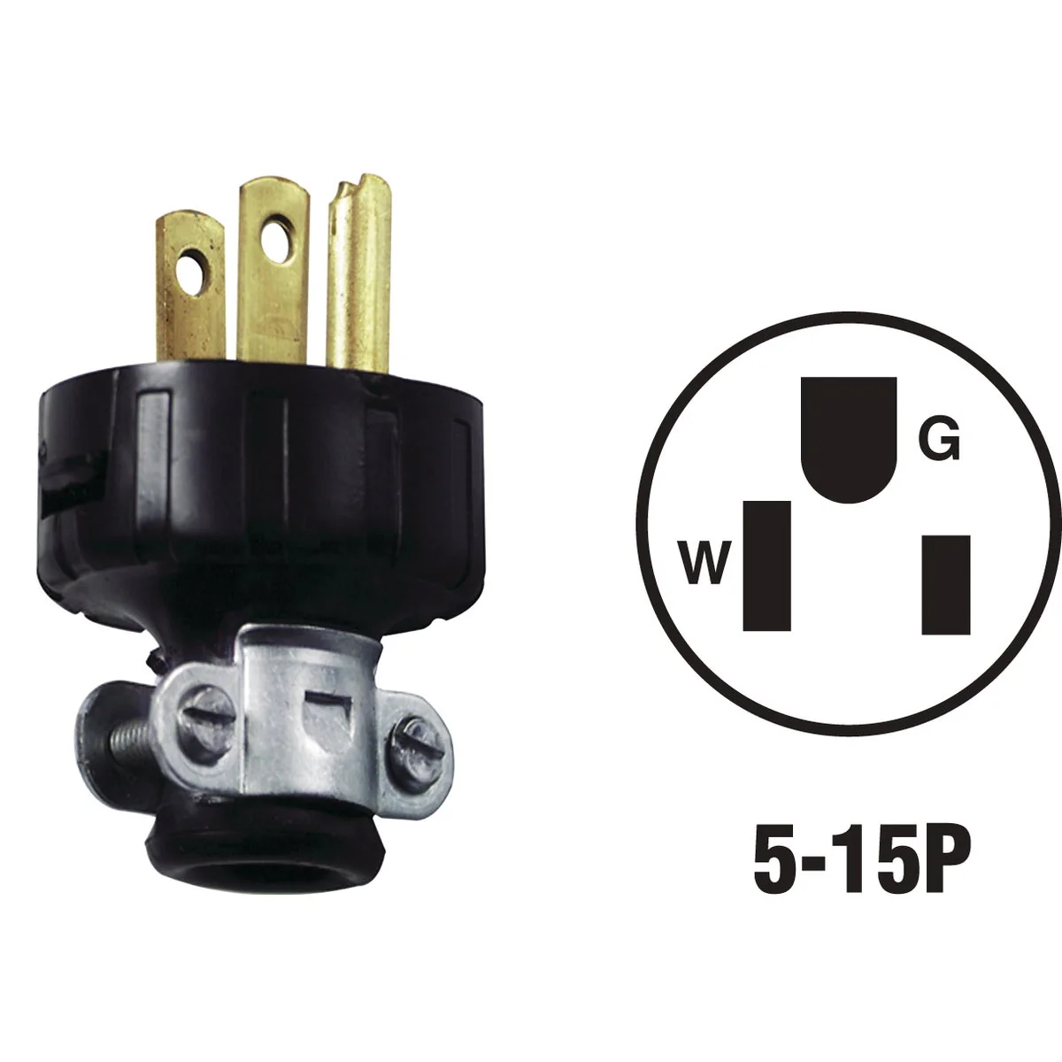 User-Friendly Do it 15A 125V 3-Wire 2-Pole Heavy-Duty Round Cord Plug Fast