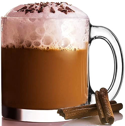 Comfortable 6 Pack Glass Coffee Infusion Mugs with Handle 4 Count Refined
