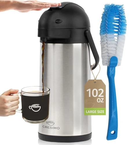 Organic Coffee Carafe Airpot Cleaning Brush 102oz Modern