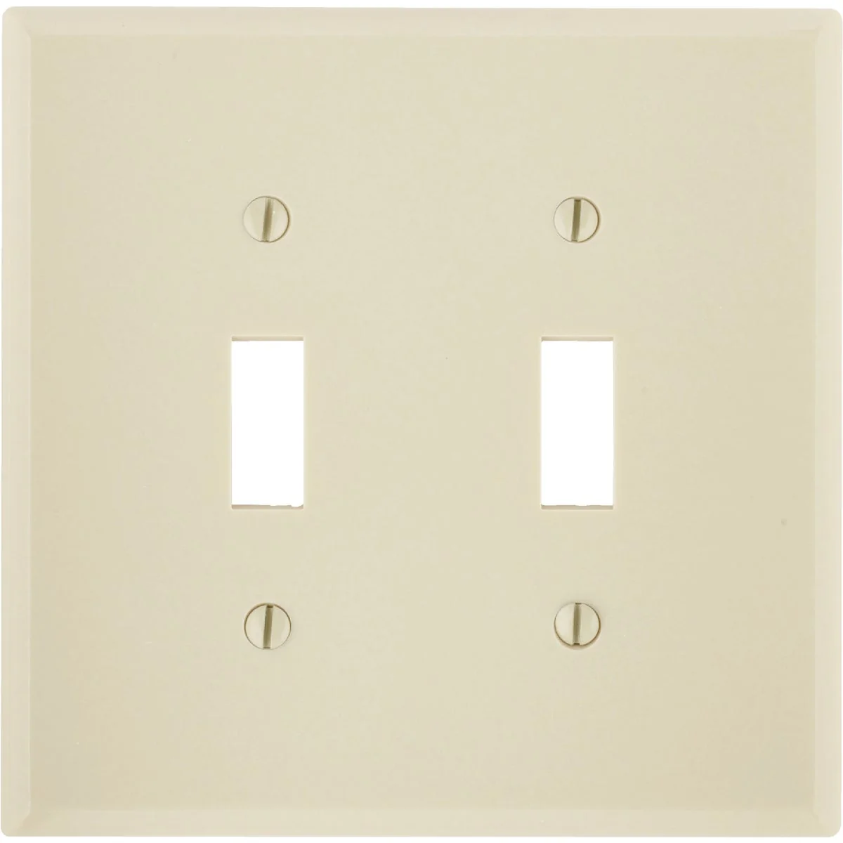High-End Leviton 2-Gang Plastic Oversized Toggle Switch Wall Plate Ivory Original