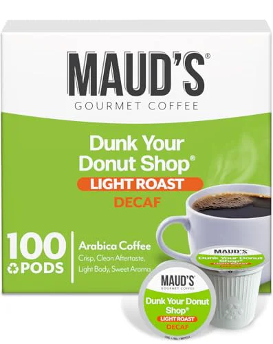Long-Lasting Maud s Decaf Donut Shop Coffee Pods 100 Count Verified