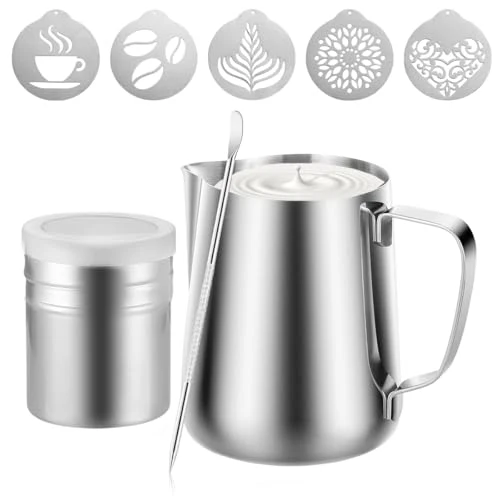Smooth 4Pieces Stainless Steel Milk Frothing Pitcher Set Fine Crafted