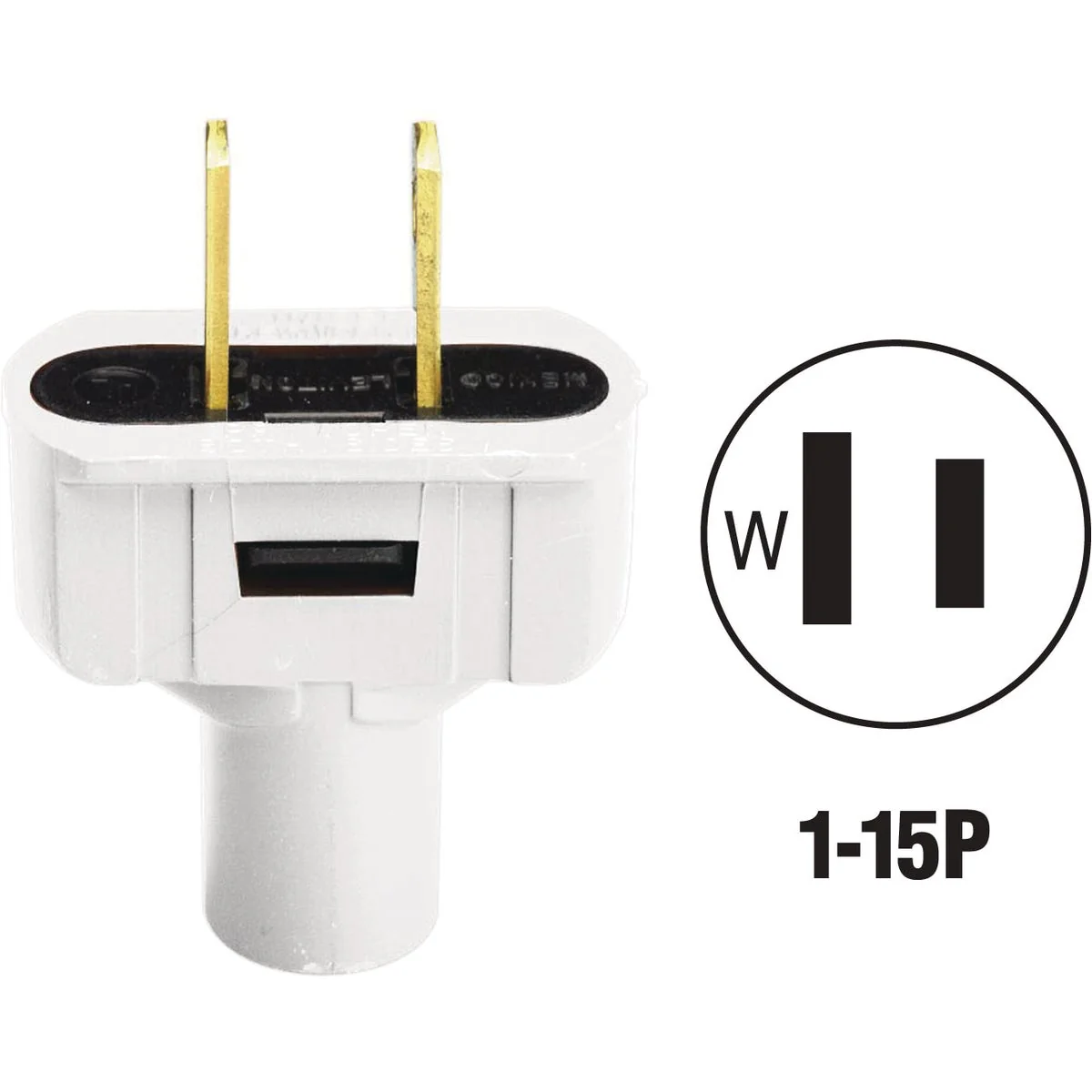 Smart Do it 15A 125V 2-Wire 2-Pole Vinyl Cord Plug White Innovative