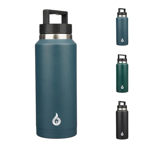 Trendy 36oz Insulated Water Bottle Stainless Steel Water Bottle with Handle Pure