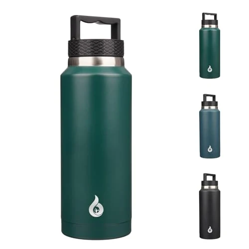 High-End 36oz Insulated Water Bottle Stainless Steel Water Bottle with Handle Authentic