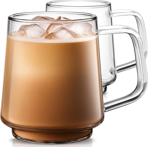 Premium Material 20oz Stackable Glass Mugs Set of 2 40 Count Fast