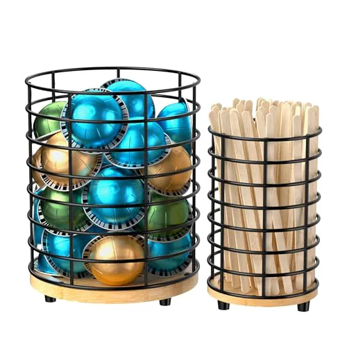 Luxury Coffee Pod Holder Coffee Stirrers Holder Set Refined