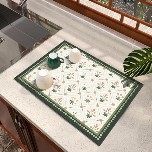 Efficient Dish Drying Mat Absorbent Diatomite Soft Coffee Mat Excellent