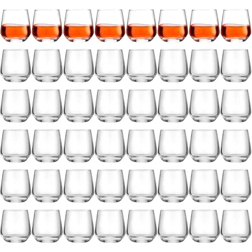 Durable 48 Pack Shot Glasses 3.25 oz Tequila Whiskey Tasting Glass Cups Small Liquor and Spirit Bar Shooter for Drinking Tasting Espresso Beer Juice 48 Count Easy-to-Use