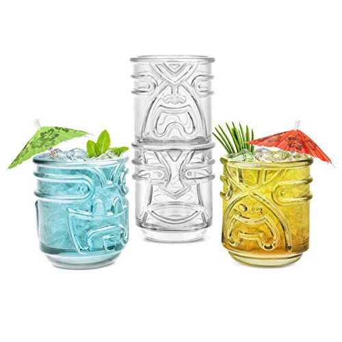 Next-Generation Tiki Cocktail Glasses 4 Count Environmentally Friendly