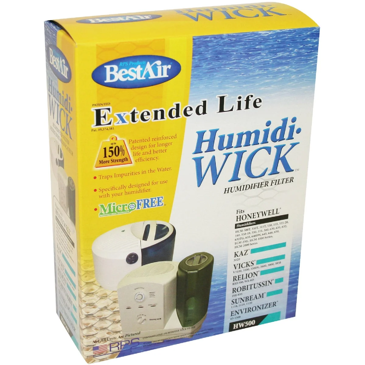 Convenient Air Extended Life Humidi-Wick HW500 Humidifier Wick Filter Contemporary